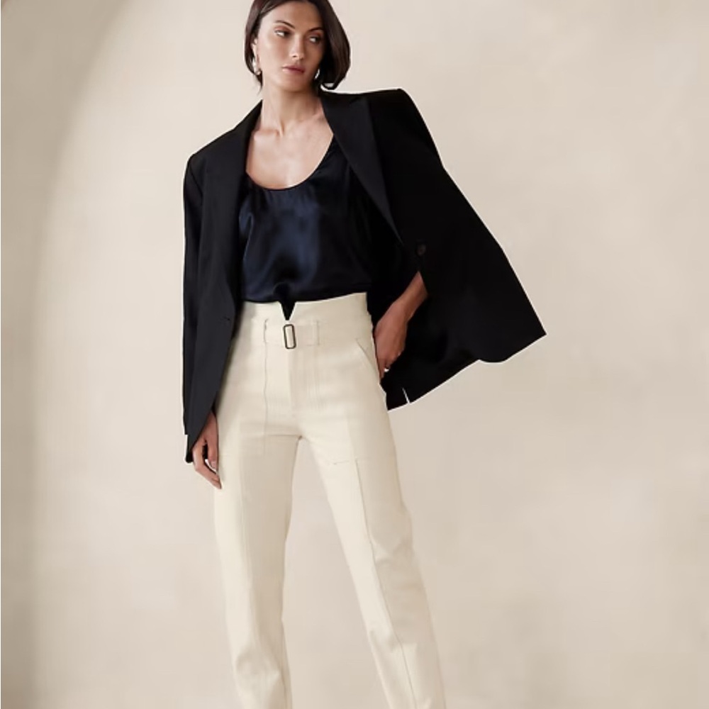 Banana Republic Black Refined Utility Pants- Black - SIZE 0